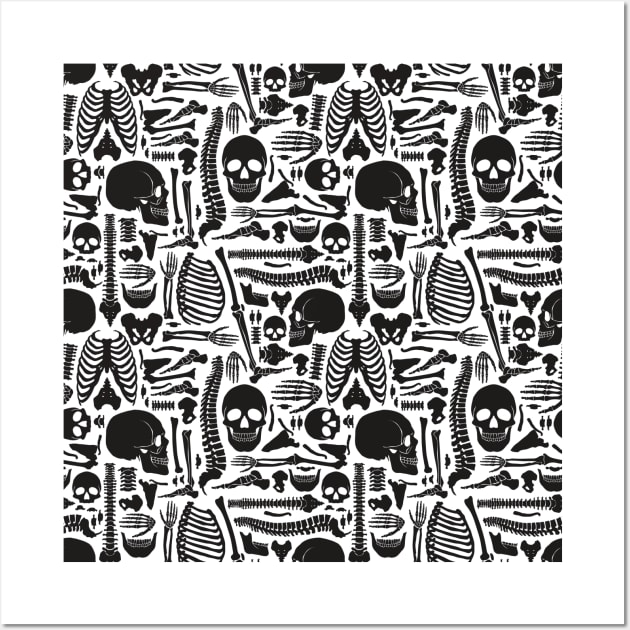 Skull Pattern Wall Art by aquariart